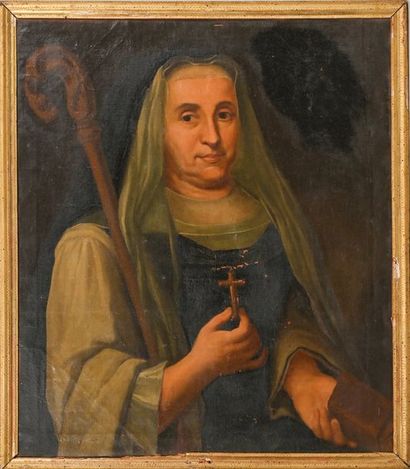 École Française du XVIIe siècle 
Portrait of a nun
Oil on canvas H. 68 cm - W. 57...