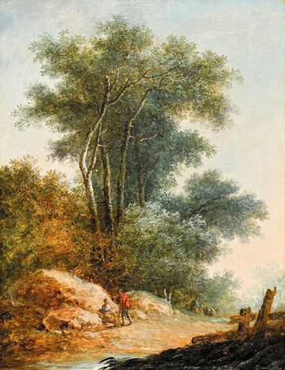 École Française du XIXe siècle 
Country
scene Oil on canvas H. 36 cm - W. 28 cm