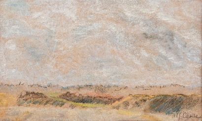 Alfred CASILE (1848-1909) 
Pastel Landscape
, signed lower right
H. 15 cm - L. 23...