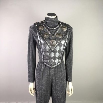 null LANVIN, circa 1990 par Claude Montana 
Combinaison pantalon en jersey et polyamide...