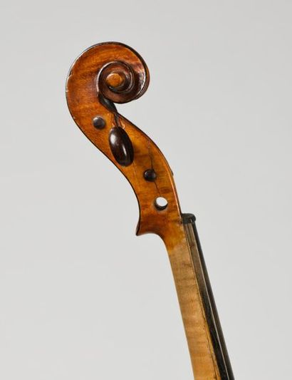 null Violon allemand fait vers 1900, anonyme Fond deux pièces 359 mm Manche et tête...