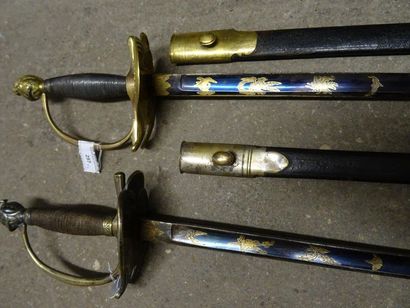 null FRANCE 
Lot de deux épées a la française.
L'une de style Vendemiaire An XII...