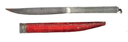 null Corsican vendetta, the steel handle closing a small knife, blade dated 1856...