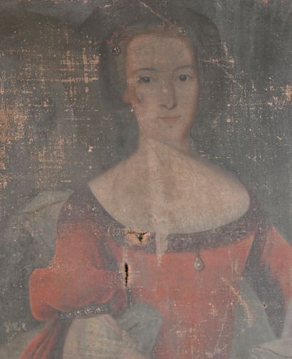 null Ecole FRANCAISE du XVIIe siècle
Jeune femme à la robe rouge
Huile sur toile
H....