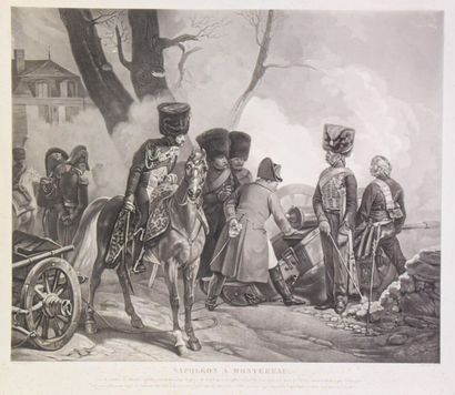 null [Napoléon Empire] D'après Eugène LAMI (1800 1890)
Napoléon à Montereau. Aquatinte...