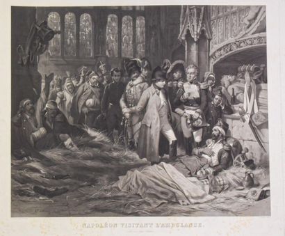 null [Napoléon Empire] D'après Hyppolite BELLANGÉ (1800 1866)
Napoléon visitant l'ambulance....