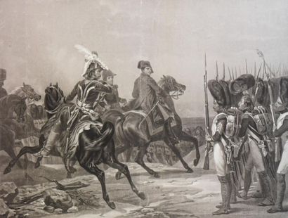 null [Napoléon Empire] D'après Horace VERNET (1789 1863)
Bataille d'Iéna. 
Aquatinte...