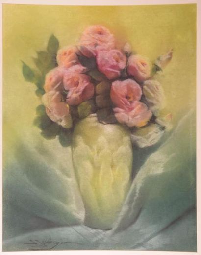 null Samuel SEEBERGER (actif entre 1875-1897)
Bouquet de fleurs
Pastel sur papier....