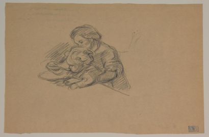 null Victor PROUVÉ (1858 1942)
Etude de femme et son enfant (Marianne et Jean Lou).
Dessin...