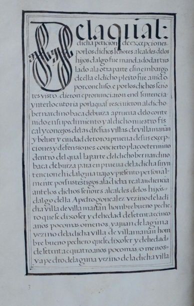 [NOBLESSE - ESPAGNE]. Manuscrit espagnol contenant les lettres de noblesse de Bernardino...