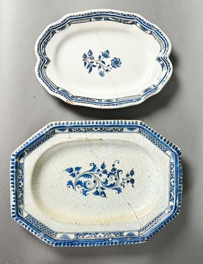 null ROUEN


Two earthenware dishes, one with cut sides, the other with a chantourné...