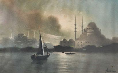 null ACRAY

View of the Bosphorus

Pastel on paper, signed lower right

25.5 x 38.5...