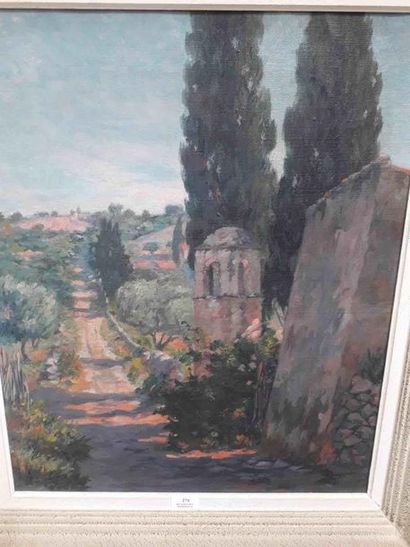 null Provençal

School Oratory between cypress

trees Oil on canvas 

61 x 50 cm

...
