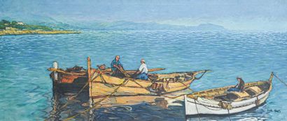 null Modern school - Karl MONTI ***

Anchor fishing boat

Oil on canvas signed lower...