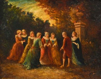null French school follower of Monticelli

The discussion in a park

Oil on panel

Signed...