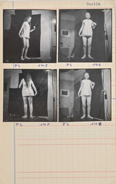 null BEOTHY Etienne
Young Girl Model, c. 1940
4 vintage contact silver prints of...