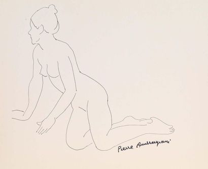 Pierre AMBROGIANI (1907-1985) Elongated nude
Drawing sheet
H. 65 cm W. 48 cm
