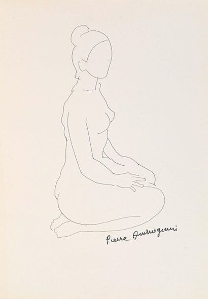 Pierre AMBROGIANI (1907-1985) Kneeling nude
Drawing on sheet
H. 48 cm W. 65 cm