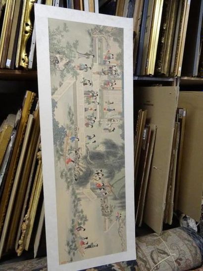 null CHINE - Epoque de la République MINGUO (1926-1949)
Peinture sur tissu, à sujet...