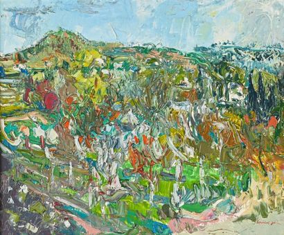 null Marcel SAINT-JEAN (1914-1994)
Paysage à la dune jaune
Huile sur toile, signée...