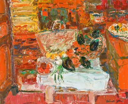 null Marcel SAINT-JEAN (1914-1994)
La petite table aux aubergines, 1976
Huile sur...