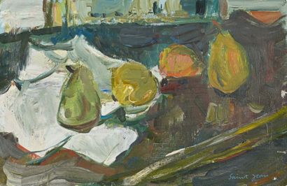 null Marcel SAINT-JEAN (1914-1994)
Poire au linge blanc, 1963
Huile sur toile, signée...