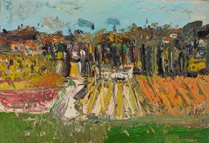 null Marcel SAINT-JEAN (1914-1994)
La vigne jaune
Huile sur toile, signée en bas...