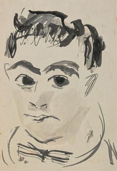 null Marcel SAINT-JEAN (1914-1994)
Autoportrait
Dessin à la plume et au lavis d'encre
H....