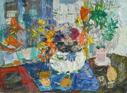 null Marcel SAINT-JEAN (1914-1994)
Bouquet de fleurs sur la table
Huile sur toile,...