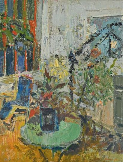 null Marcel SAINT-JEAN (1914-1994)
Le jardin d'hiver, 1962
Huile sur toile, signée...