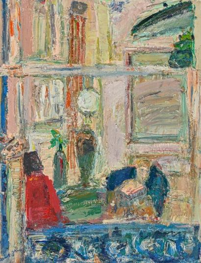 null Marcel SAINT-JEAN (1914-1994)
Fleurs devant la fenêtre
Huile sur toile, signée...