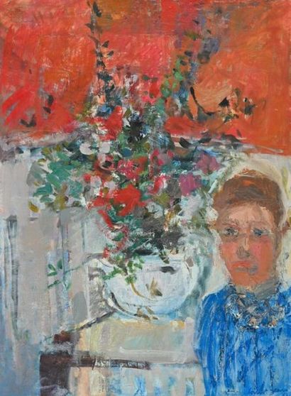 null Marcel SAINT-JEAN (1914-1994)
Madame Saint-Jean au bouquet de fleurs, 1967
Huile...