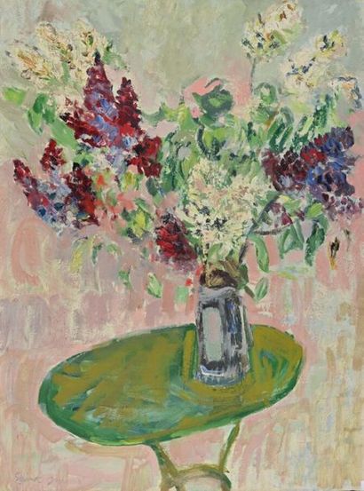 null Marcel SAINT-JEAN (1914-1994)
Grand bouquet de fleurs des champs
Huile sur toile,...