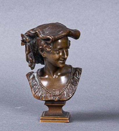null Jean-Baptiste CARPEAUX (1827-1875)
La rieuse napolitaine
Bronze à patine brune,...