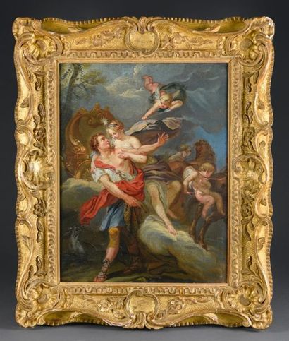 null Ecole FRANCAISE du XVIIe siècle
Vénus et Adonis
Huile sur toile
H. 42 cm L....