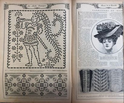 null Two sets of fashion journals, 

La Mode illustrée 93 weekly issues between 1922...