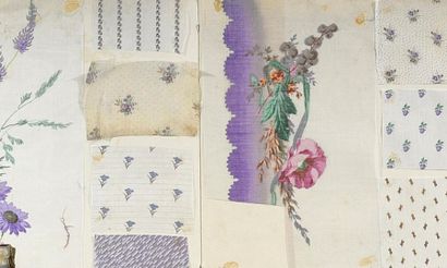 null Album of sample prints for fashion, probably Alsace, Second Empire,

organza...