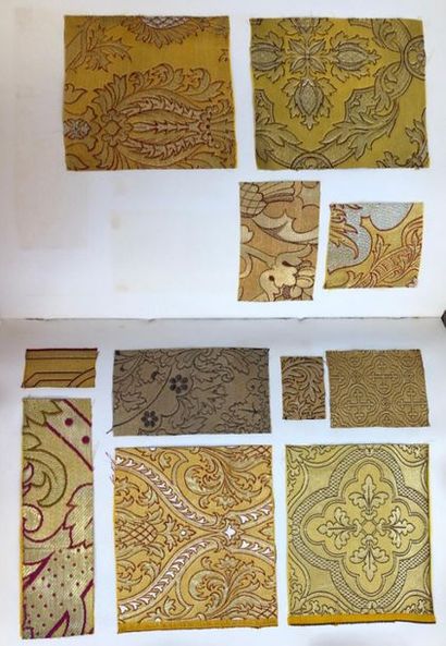 null Dummy album of samples made around 1930,

mainly plain and shaped silks, samples...