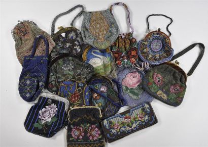 null Fifteen reticules and evening pouches mainly in bead embroidery, circa 1920...