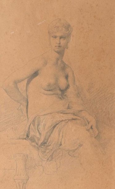 null Ecole FRANCAISE du XIXe siècle
Odalisque buste dénudé
Crayon
H. 28 cm - L. 17,5...
