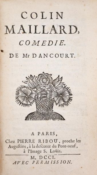 null DANCOURT (Florent Carton). Colin Maillard. Paris, Pierre Ribou, 1701. In-12...