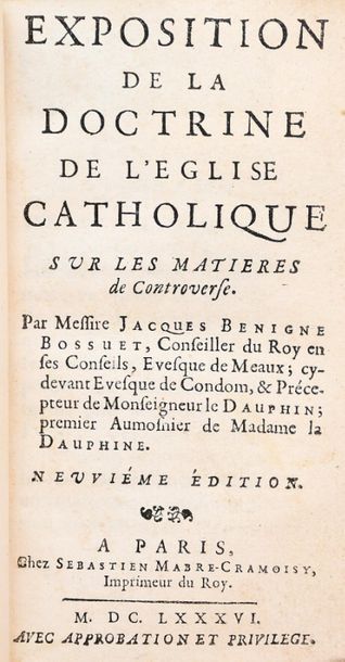 null HUNCHBACK (J.B.). Exhibition of the doctrine of the Catholic Church on matters...