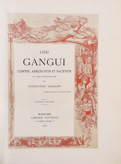 null CHAILAN (Fortunat). Lou Gangui. Marsiho (Marseilles), librarian newlo. 1882....