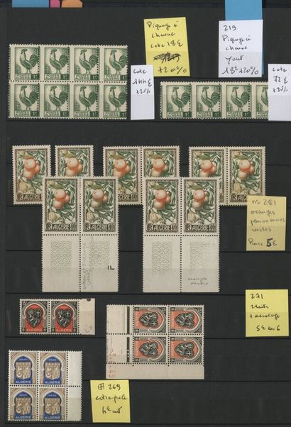 null Set of Algeria mint stamps ** or * with or without hinge, between 1925 and 1950....