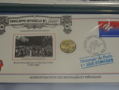 null Thematic collection on General de Gaulle in two albums including gold stamp....