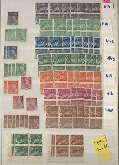 null Well-balanced French stock with mint stamps without hinge ** (except a few rare...