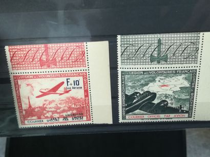 null France Guerre L.V.F. stamps n°4e and 5e neufs ** without hinge with the RVERSE...