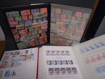 null Two albums of stamps of Monaco mainly modern and mint in the eighties with many...