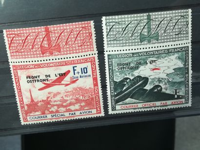 null France Guerre L.V.F. stamps n°4e and 5e neufs ** without hinge with the RVERSE...