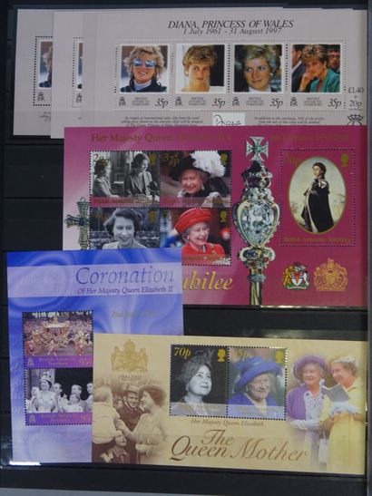 null Antarctique Britannique. Collection de timbres neufs et doubles, période 1969...
